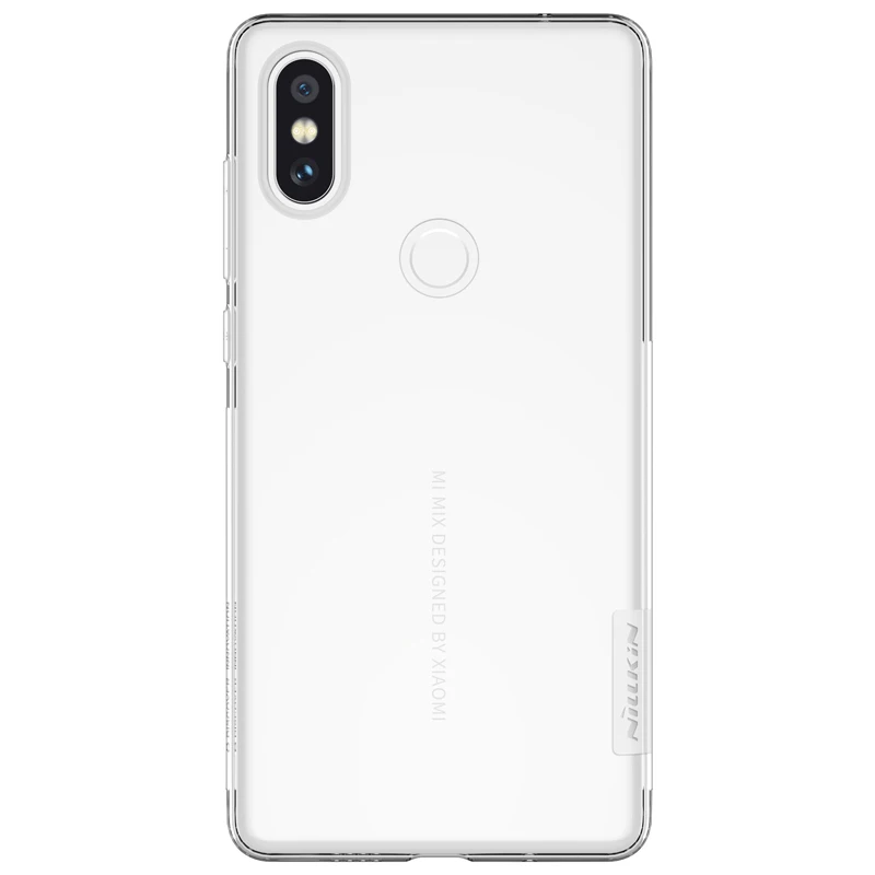 Clear Nilkin Capa для Xiaomi Mi Mix 2S чехол Nillkin Натуральный Мягкий Силиконовый ТПУ, прозрачный чехол для телефона задняя крышка для Xiaomi Mi x 2S - Цвет: Clear
