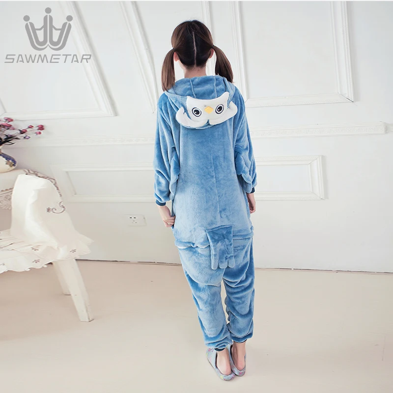 Kugurumi пижама в виде животного для взрослых Для женщин панда на зиму, теплые, фланелевые пижамы с изображением мультипликационной свинки одежда для сна унисекс Косплэй костюм домашний комбинезон