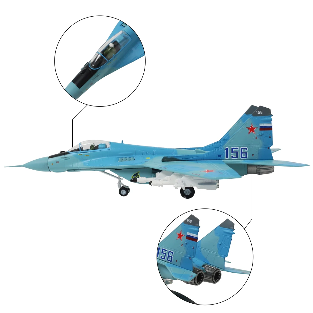 1/100 весов российский ВВС MiG 29 светильник Боевая модель литья под давлением