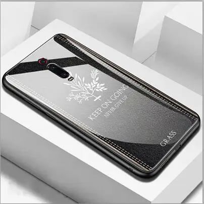 Чехол для Xiaomi mi 9 T Pro Deer Grass с узором из закаленного стекла, силиконовый Жесткий Чехол для задней панели, чехол для Xiaomi mi 9 T Pro - Цвет: Небесно-голубой