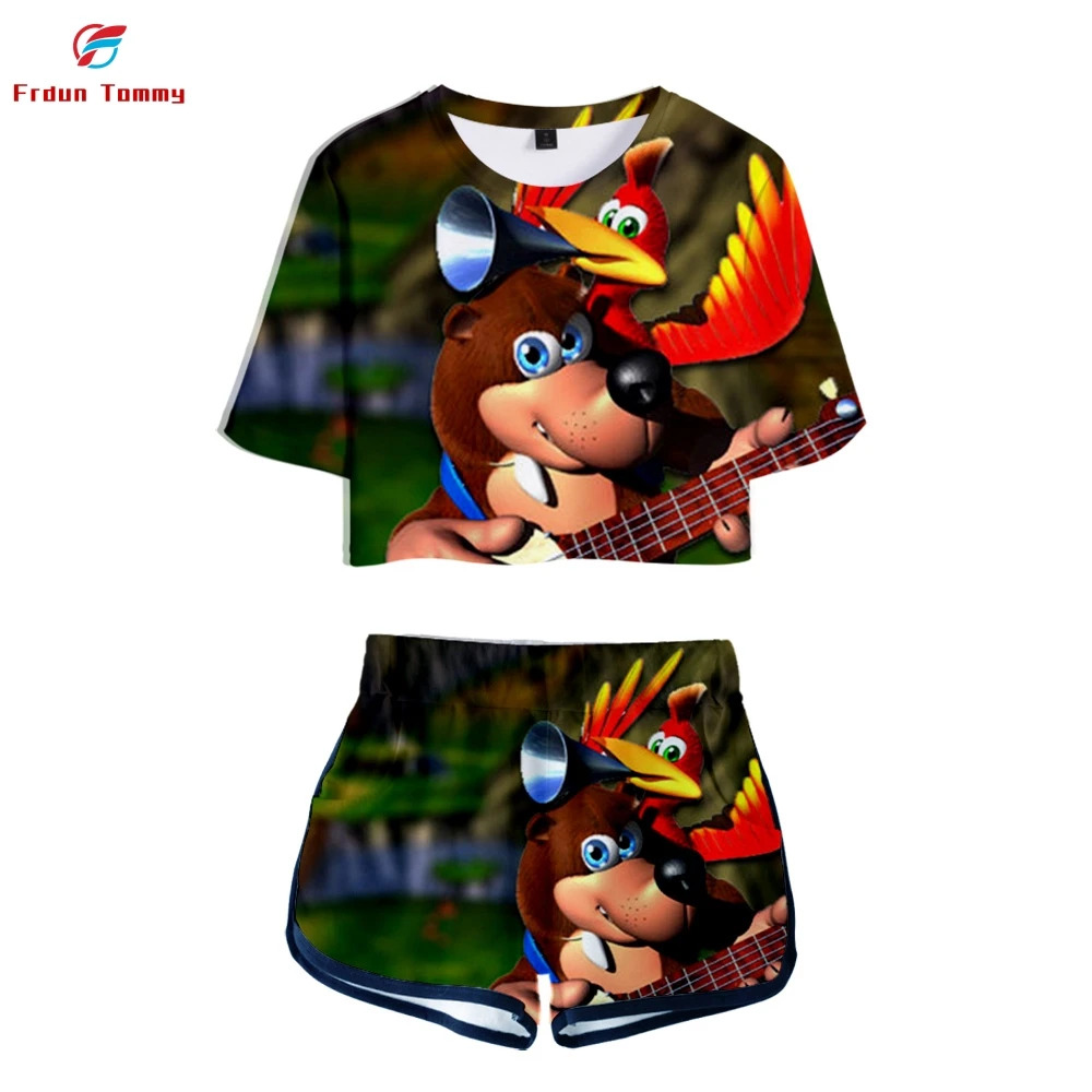 Новинка 2019 летний Соблазнительный комплект из двух предметов Banjo Kazooie с 3D принтом
