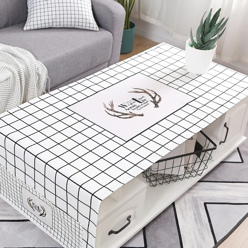 Dreamworld New Coming Cotton Linen Rectangular Table Cloth Printed TV Cabinet Coffee Cover Towel Dust-proof Tablecloth | Дом и сад