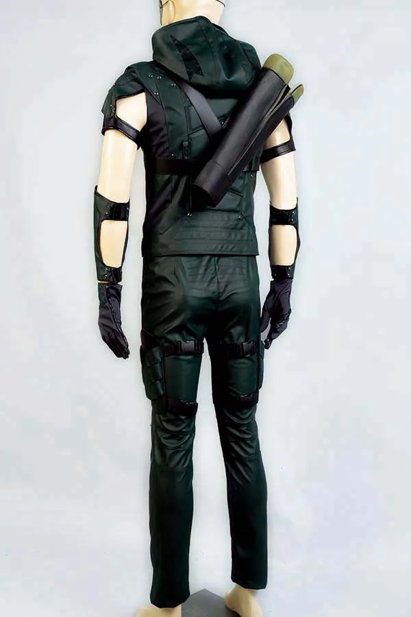 Костюм для косплея Стрела 4 сезон костюм супергероя Оливера Куин кожаный полный