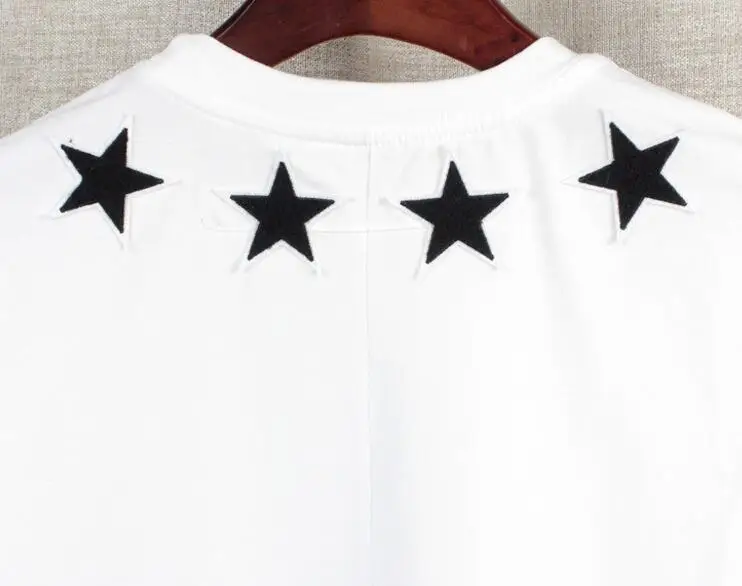 Новинка мужские футболки 19ss высокого размера с флокирующими звездами 4 7 футболка