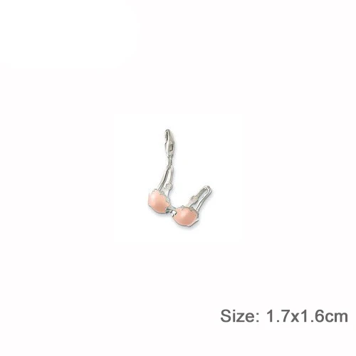 Bohemia Style 925 Sterling Silver Beige Glaze Bikini Top Diy Charms Fit Bracelet Neckalce Making Jewelry For Women Girls TCH0203 | Украшения
