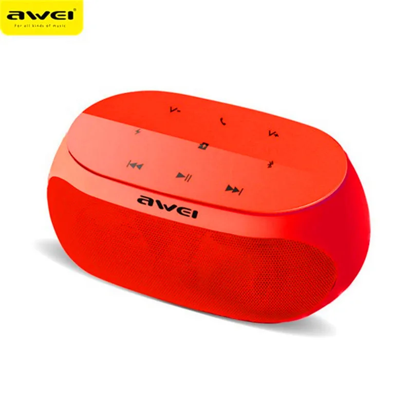 Awei Y200 Bluetooth динамик стерео беспроводной портативный мини-динамик s Поддержка TF карты AUX вход с микрофоном звуковая коробка - Цвет: red