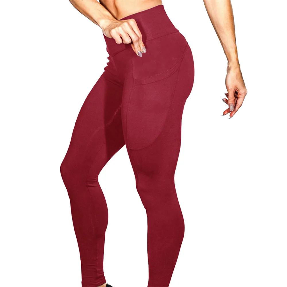 Женские повседневные брюки для фитнеса спортзала бега йоги с высокой талией