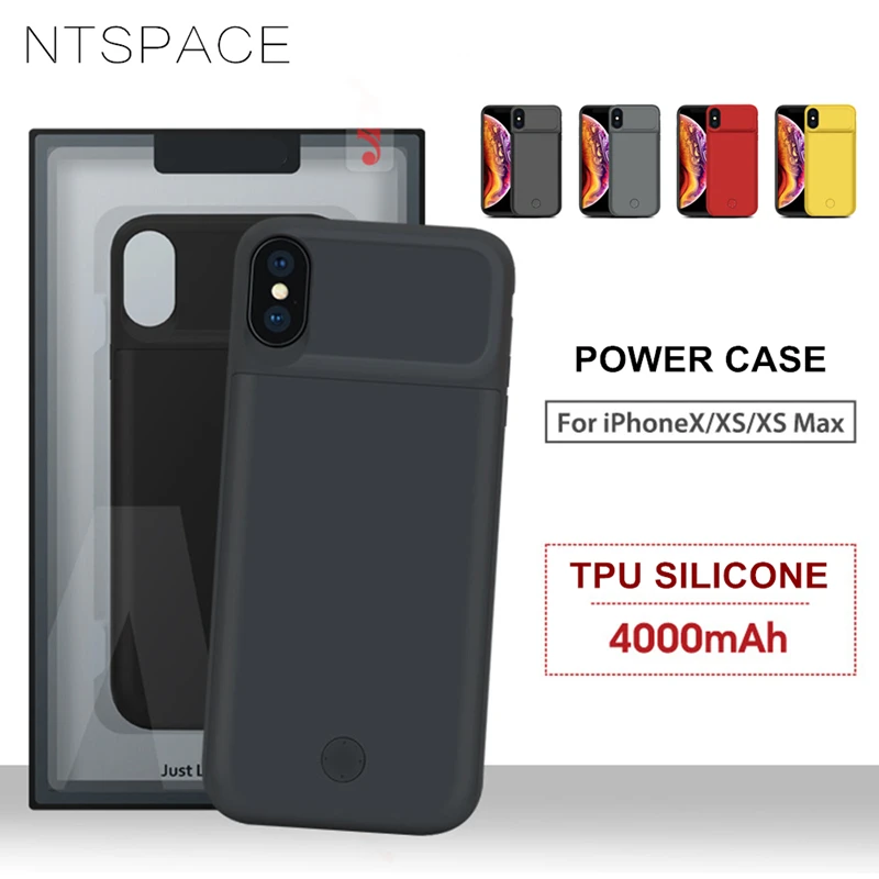 Ультратонкая задняя крышка внешнего аккумулятора NTSPACE для iPhone XS Max XR портативная
