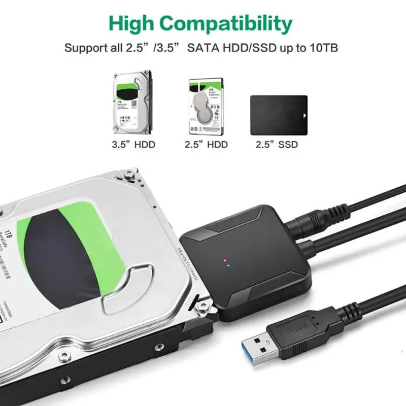 Адаптер ALLOYSEED 1 шт. SATA к USB 3 0 Sata кабель-конвертер для 2 5 дюйма HDD SSD жесткий диск