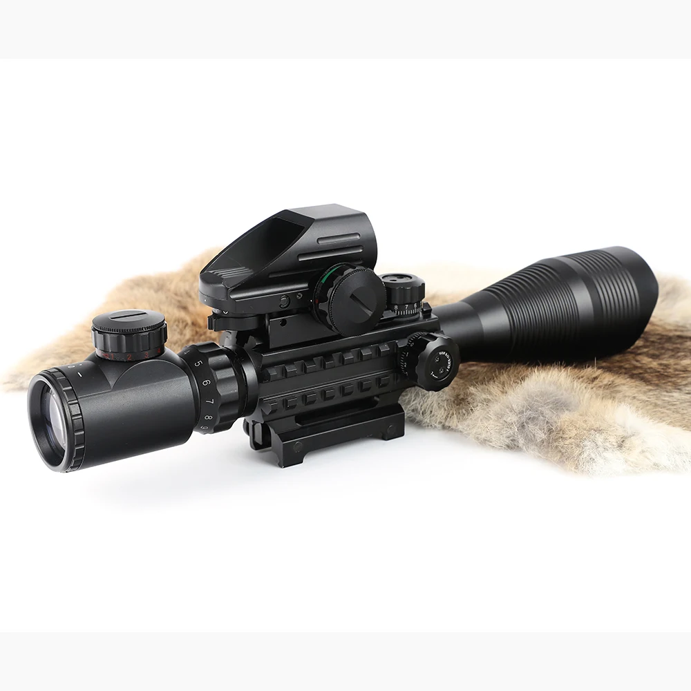 ohhunt Охота Прицел 4-12X50EG Тактический Красный Зеленый Точкий Лазер и не Голографическая Оптический Прицел для Пневматического Пистолета Оружия