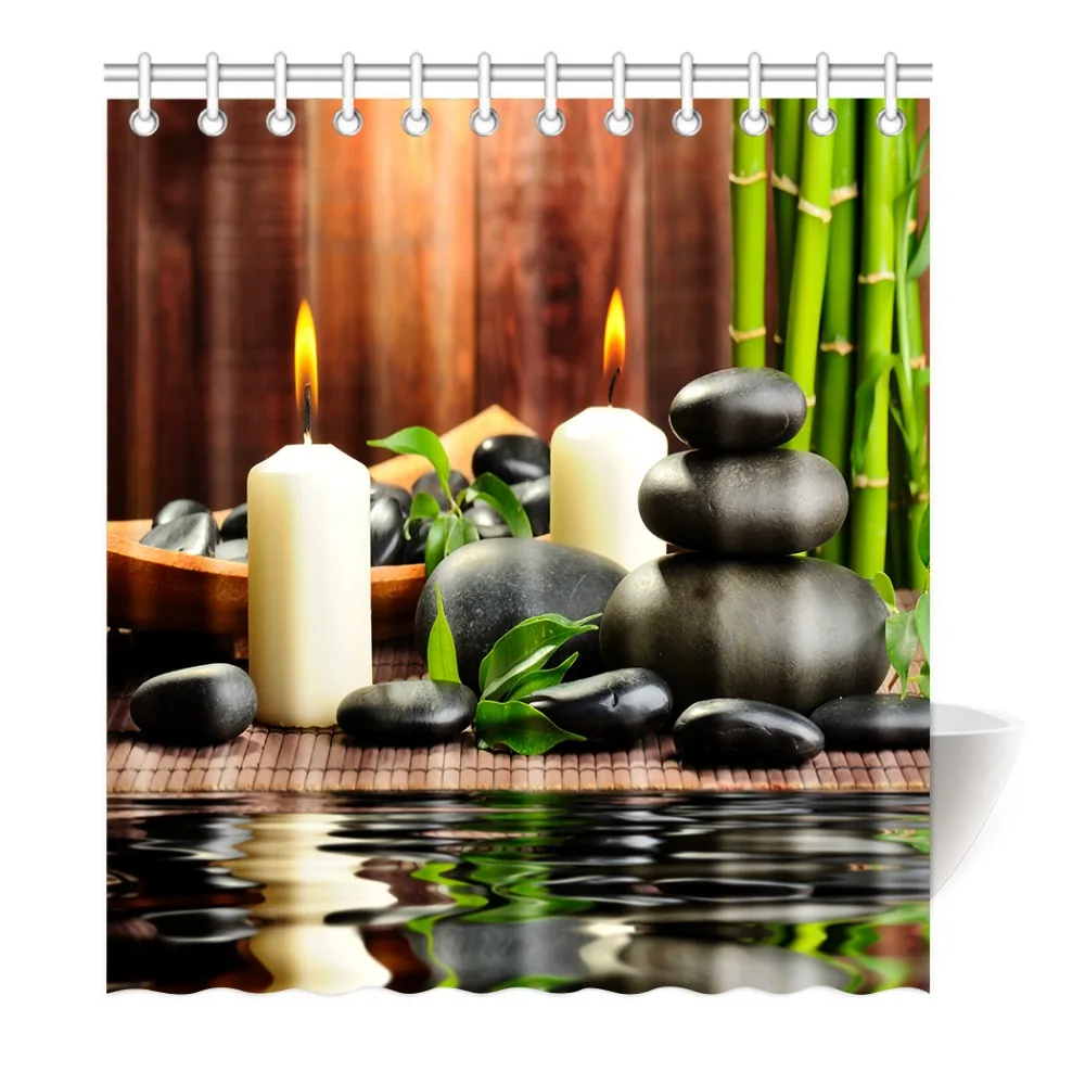 Занавеска для душа в японском стиле водонепроницаемая штора из полиэстера с