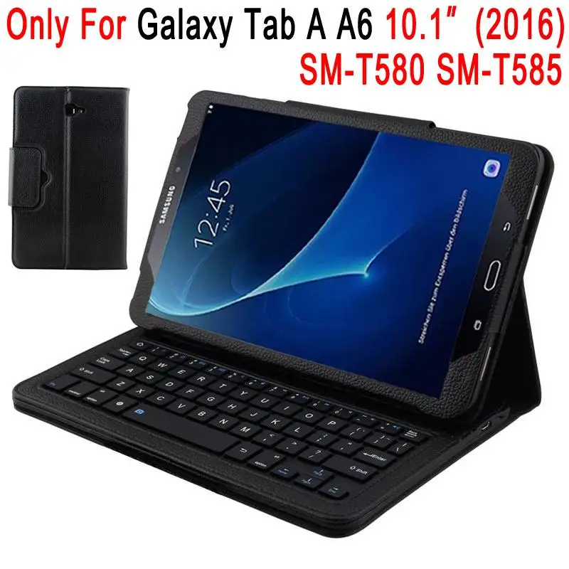 For SM-T580 SM-T585 Съемный Bluetooth клавиатура кожаный чехол для samsung Galaxy Tab A A2 10,5 T590 T595 SM-T590 A6 10,1 T580 T585 крышка - Цвет: For SM-T580 SM-T585