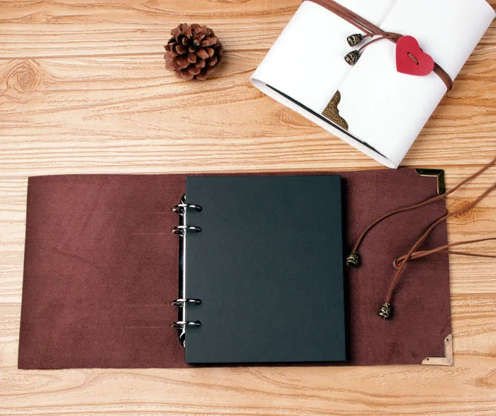 Альбом сделай сам из ПУ кожи 30 листов черной бумаги 8/10/12 дюймов|gift photo album|gift boxes for