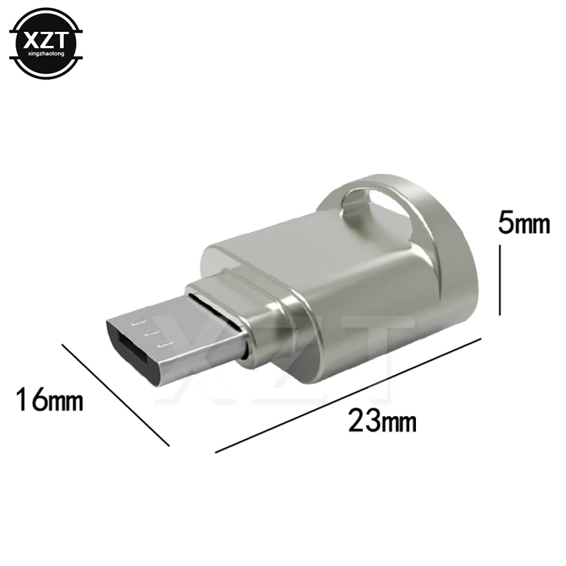 1 шт. Micro SD TF кардридер OTG адаптер для телефона USB 2 0 портативный алюминиевый