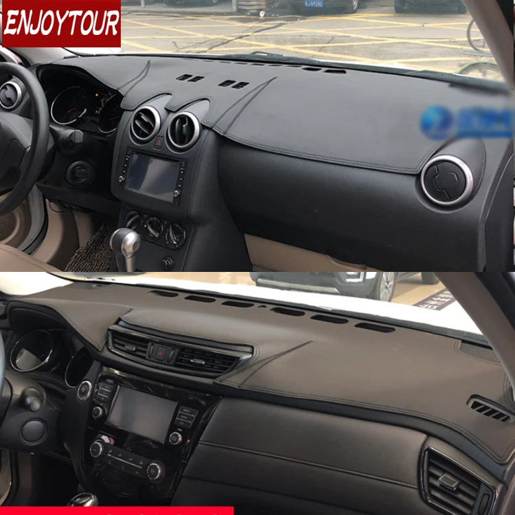 Кожаный коврик для приборной панели Nissan Qashqai Rogue Dualis 2006 2018 защита от солнечного