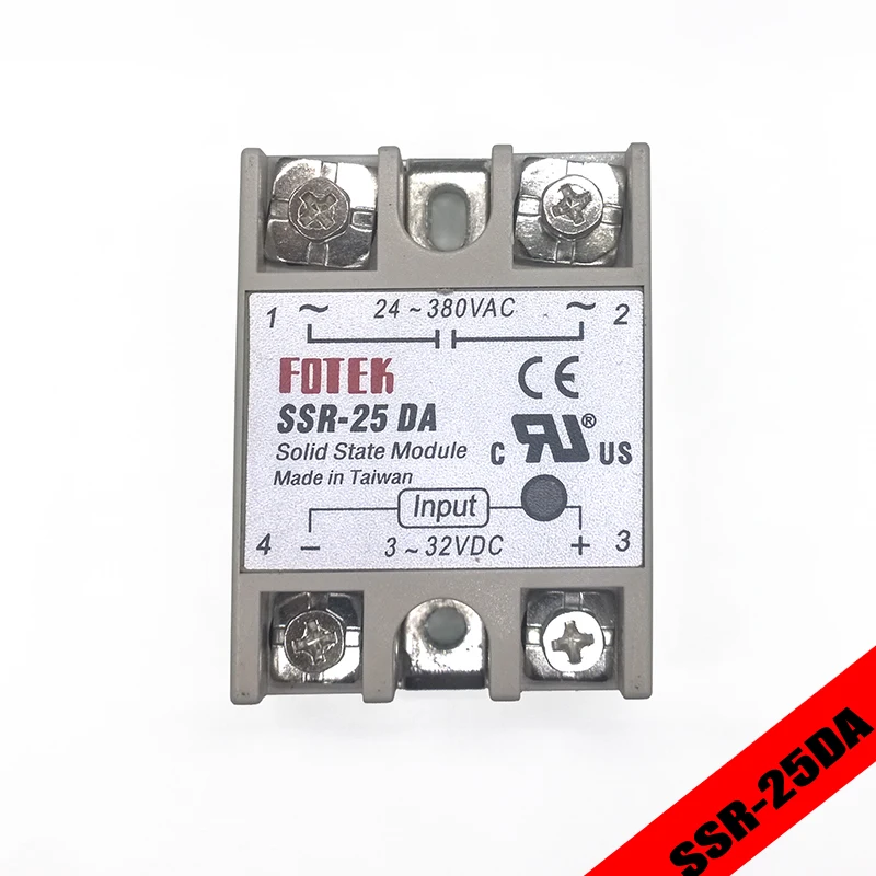 1 шт. твердотельные реле Модуль SSR-25DA 25A /250V 3-32 В постоянного тока Вход 24-380VAC Выход |