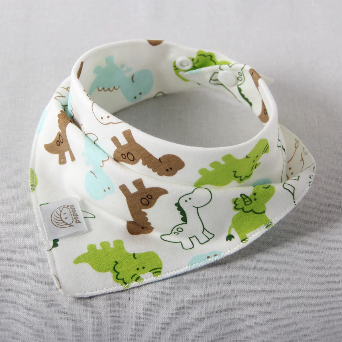 14 Baby bibs High quality triangle double layers cotton baberos Cartoon Character Animal Print baby bandana bibs dribble bibs - Цвет: 14
