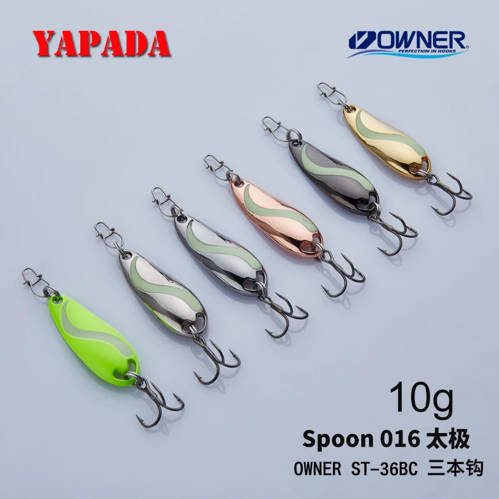 YAPADA ложка 016 TaiChi светящийся 10 г/15 г усиленный тройной крючок 49 54 мм разноцветный