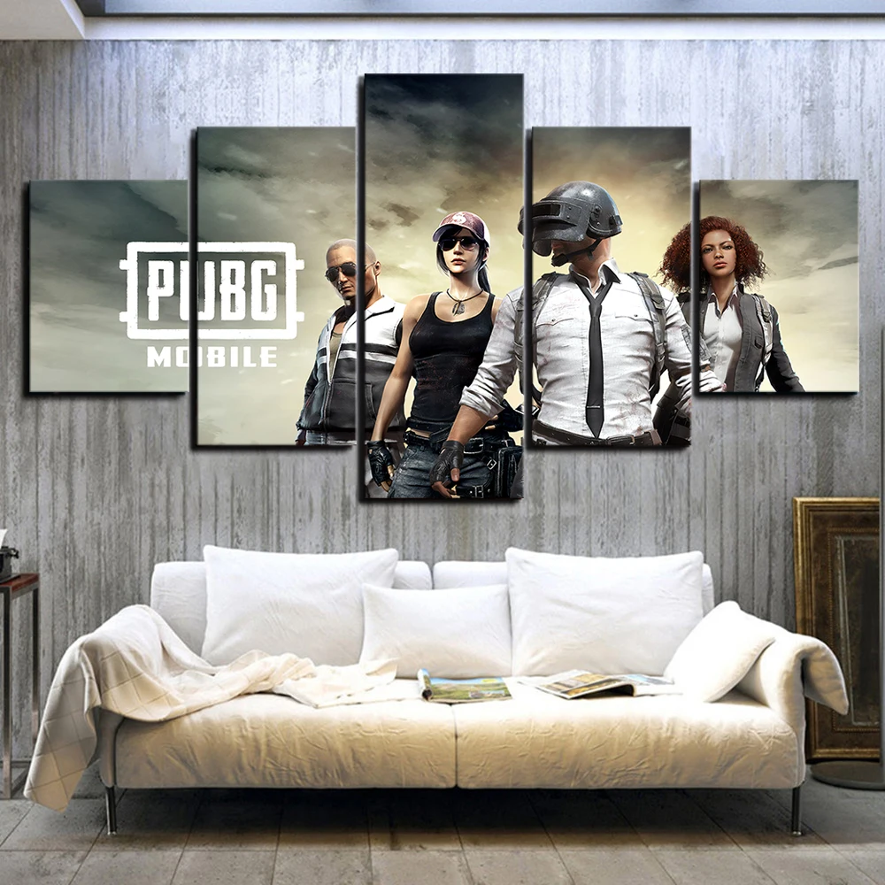 Художественный постер PUBG на холсте для мобильных игр печатная
