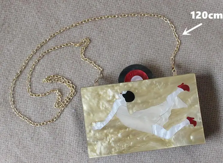 120cm Metal Chain Брендовая модная новинка, женская сумка-мессенджер, винтажная, легкая, красивая, вечерняя, женская, для вечеринки, выпускного вечера, свадебные сумочки, клатч с цепочкой - Цвет: 120cm Metal Chain