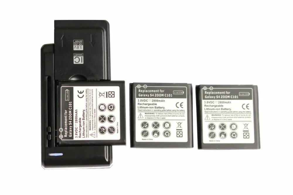 Ciszean 3x2800 мАч B740AC/K/E/U сменный аккумулятор + зарядное устройство для Samsung Galaxy S4 Zoom C101