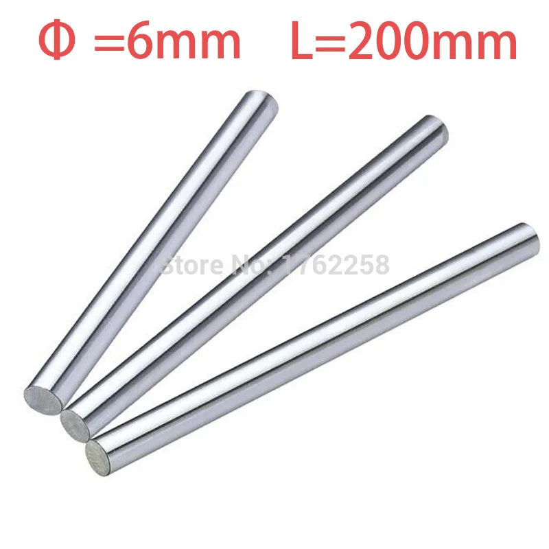 

2PCS 6mm x 200mm Linear Shaft 3D Printer Cylinder Liner Rail Axis CNC Parts