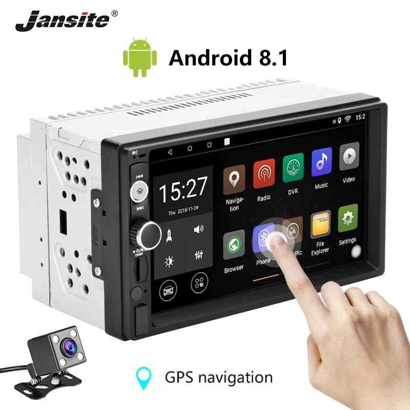 Jansite 7 &quot2 din автомагнитола Android 8 1 плеер цифровой сенсорный экран Bluetooth