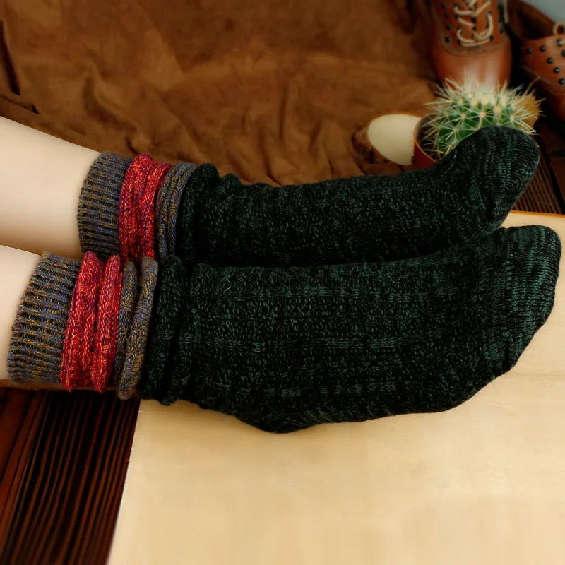 Fetoo качественные женские шерстяные носки Чулочные изделия Осень Зима Роскошные