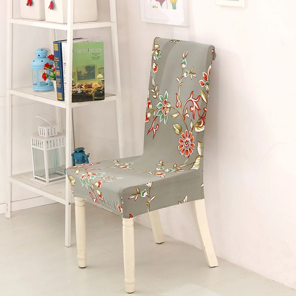 Meijuner Чехол для стула из полиэстера эластичный Цветочный с принтом защитный чехол