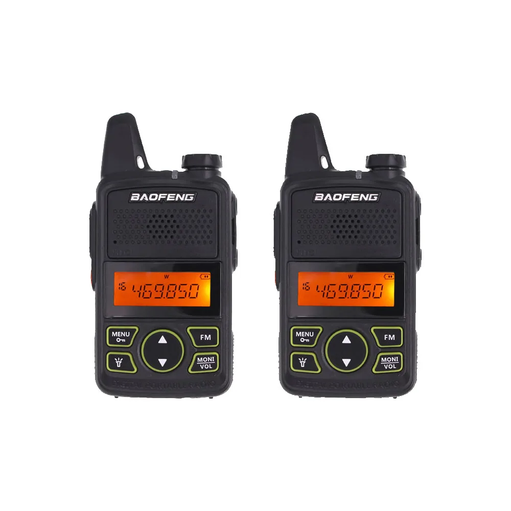 BT-T1-2pcs 2 шт Baofeng BF-T1 портативная рация UHF 400-470MHZ двухстороннее радио Классический дизайн 0,5/1 W портативная ветчина радио Baofeng BFT1 - Цвет: BT-T1-2pcs