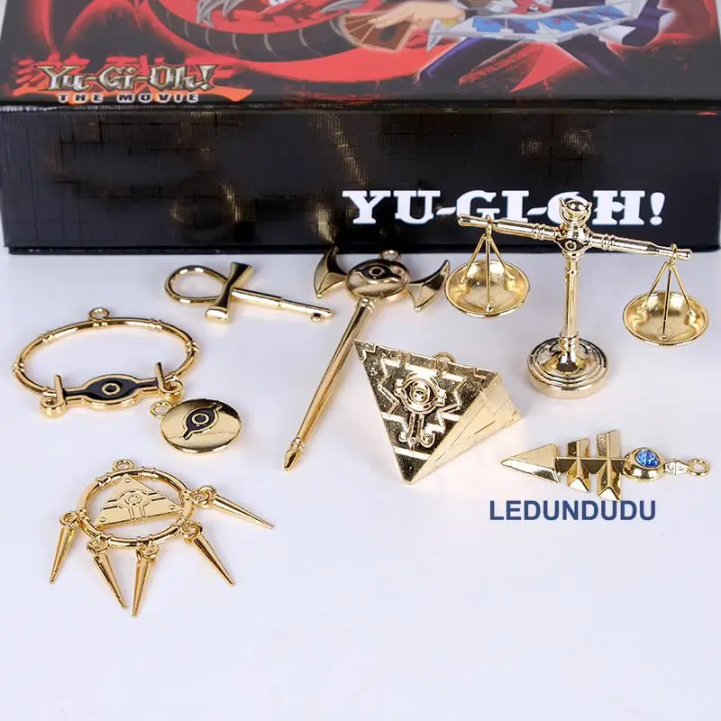 Аниме Yu-Gi-Oh набор для косплея юги Муто фигурки атем реквизит Коллекция ожерелье Подвески, брелоки с цветной коробкой