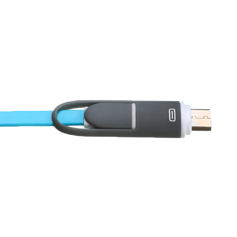 2 в 1 USB кабель мульти Быстрая зарядка микро USB кабель 2 в 1 мобильный телефон usb type C кабель для iPhone samsung Xiaomi