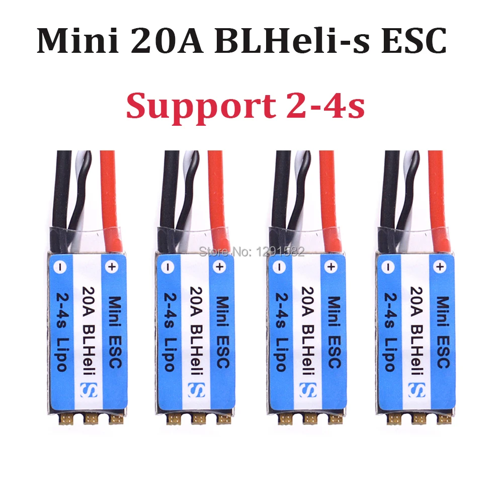 Мини S1306 1306 3100kv миниатюрный бесщёточный электродвигатель/мини 20A BLHeli-s 2-4S ESC для RC 80