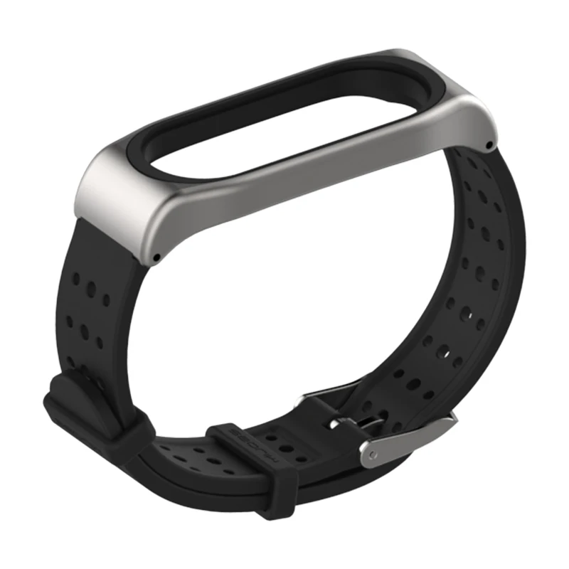 Оригинальный металлический ремешок mijobs для Xiaomi Mi Band 3 Безвинтовой браслет из