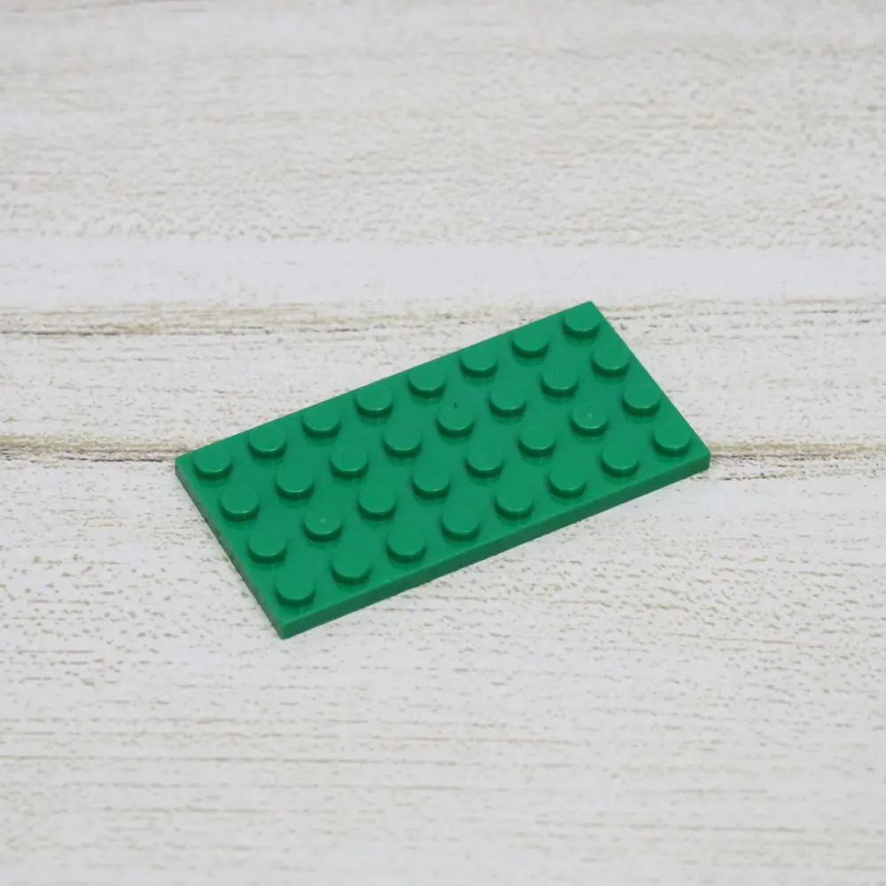 Green 10 шт. пластина 4x8 DIY обучающий строительный Блоки Кирпичи совместимый с лего плиты 3035 опорная плита собирает мелкие частицы - Цвет: Green