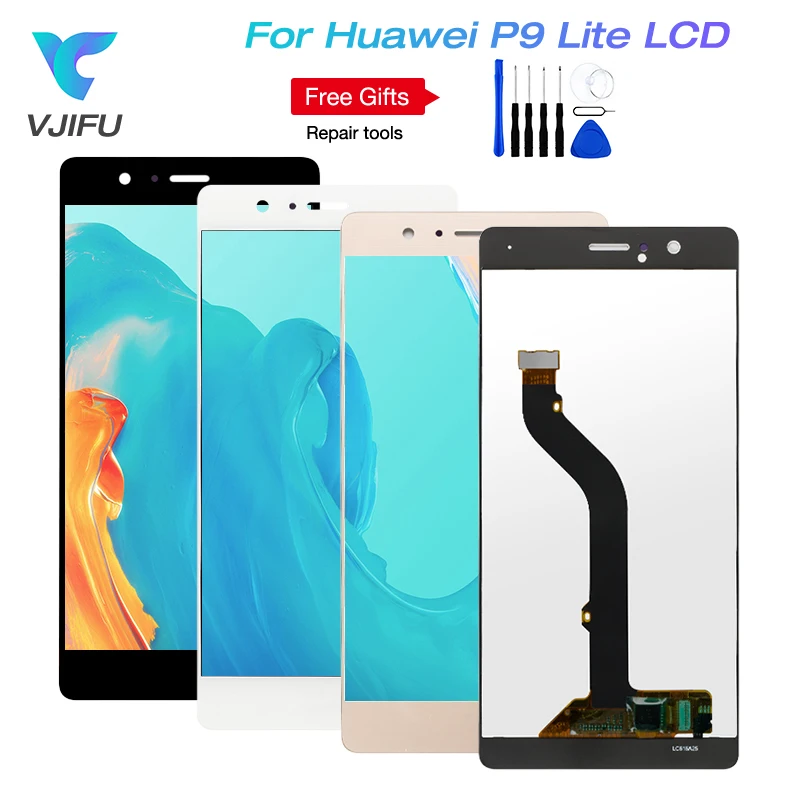 10 шт. Новый ЖК дисплей с рамкой для HUAWEI P9 Lite экран дигитайзер сборка 5 2 дюймов 1920*1080
