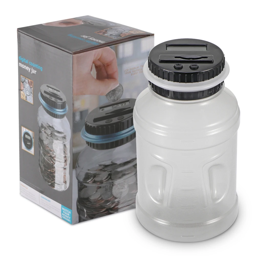 ABEDOE 2.5L креативный Копилка Цифровой ЖК подсчет монет для экономии денег банка