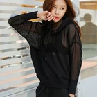 Спортивный костюм для йоги, быстросохнущая рубашка для бега, спортивная одежда с капюшоном, дышащая Спортивная одежда для фитнеса, Женский костюм 30, 2 цвета