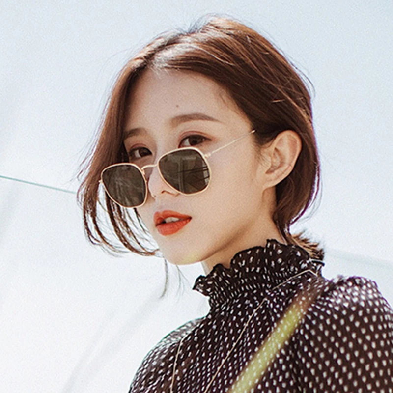 Vintage Sunglasses for Men Women Europe America Style Square Metal Frame Sun glasses Mirror Spectacles Oculos Gafas UV400 K8 | Аксессуары