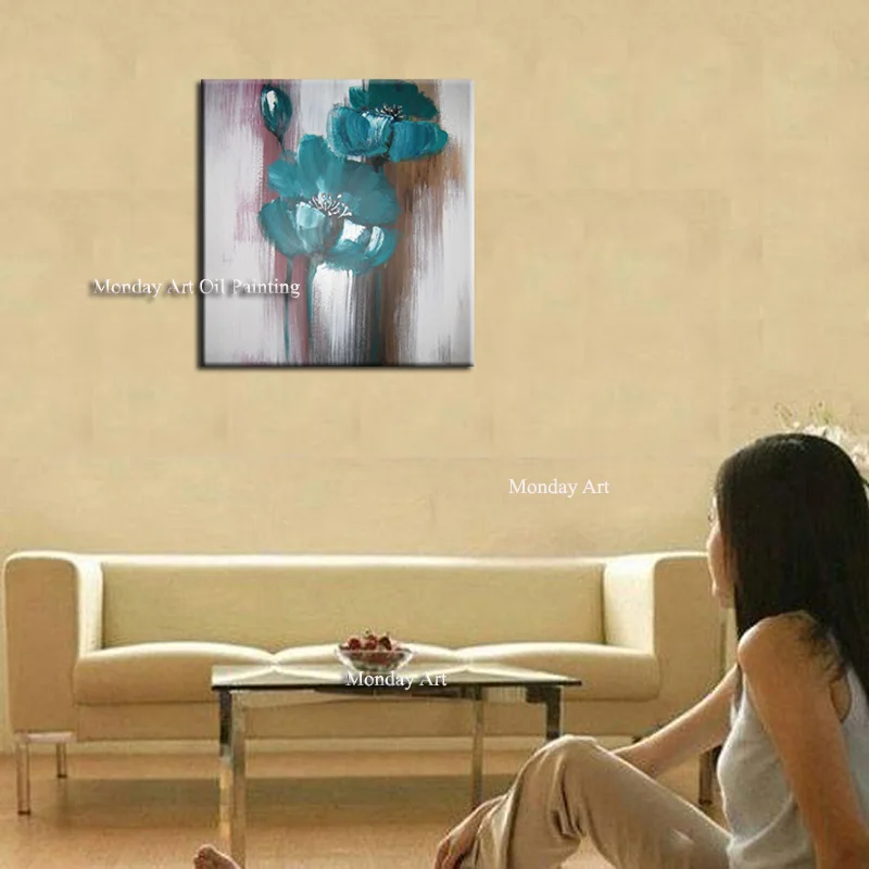 

Large 100% Handpainted Flowers pictures Abstract Modern Oil Painting On Canvas Wall Art Wall Picture Home Decor For Living Room