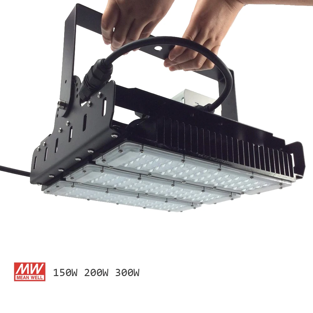 150 Вт 200 Вт 300 Вт Светодиодный светильник с высоким заливом luxion SMD 3030 MeanWell для водителя с кронштейном сверхэффективный 130 люменов в ватт