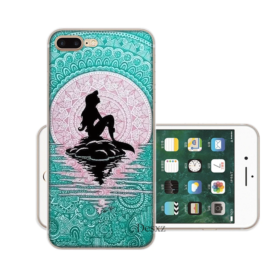 Desxz Ariel Little Mermaid De Case for iPhone 7 8 6 6s Plus 11 Pro X XR XS Max 5 5S SE Cover Bag |