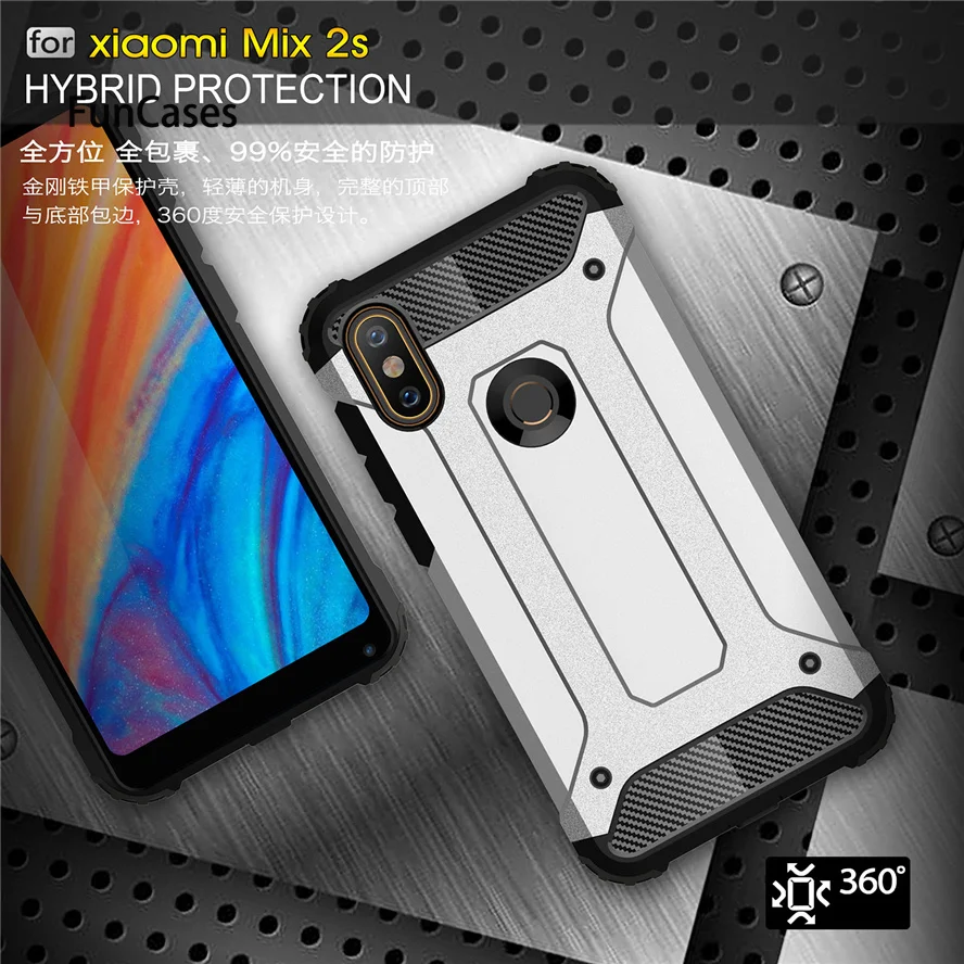 Xiaomi mi x 2S Мягкий силиконовый чехол TPU PC 2в1 противоударный жесткий Броня для Чехол 5