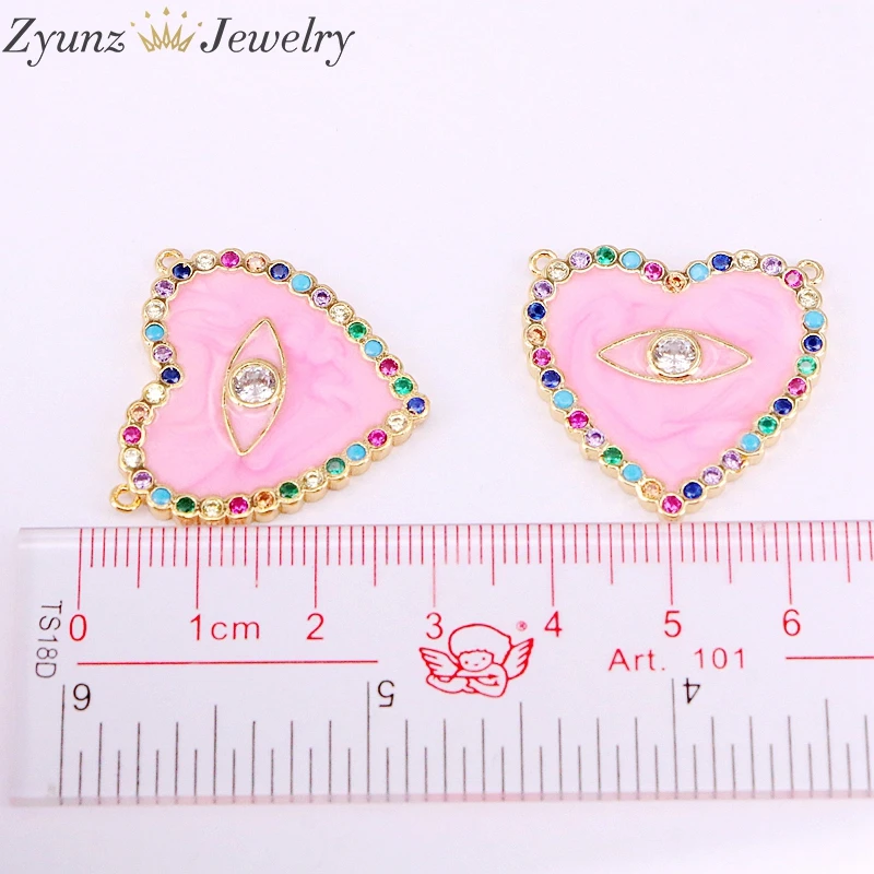 5 шт. Высококачественная романтическая розовая эмалированная и Радужная