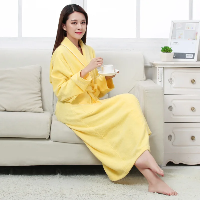 Lounge Robe Cottons Pajamas For Couple Night Wear Women'S Home Clothes  Sleeper for Men Sleeping Gown Bathrobe Hotel Shower Gown