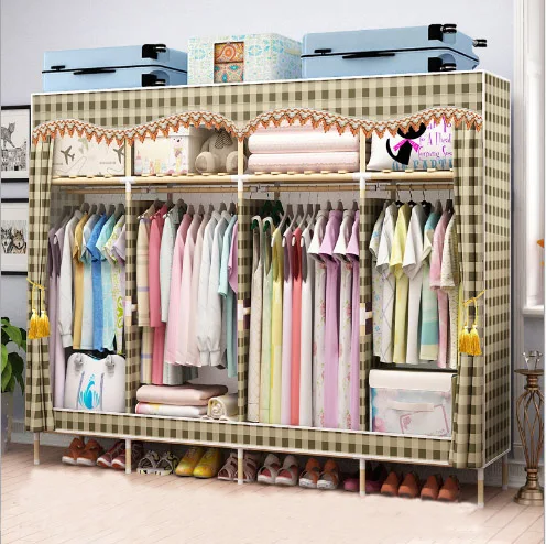 

Шкаф из массива дерева, Легко собранный гардероб, длина 205 см