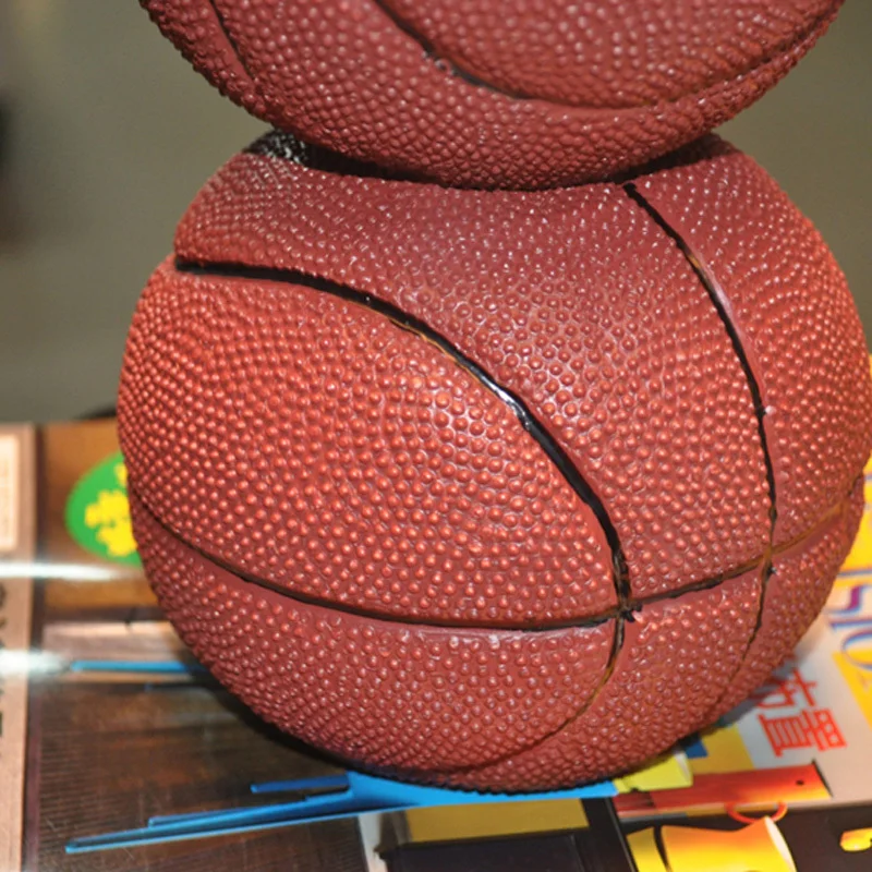 Современные 2 мяча Настольные светильники из смолы для баскетбола детская