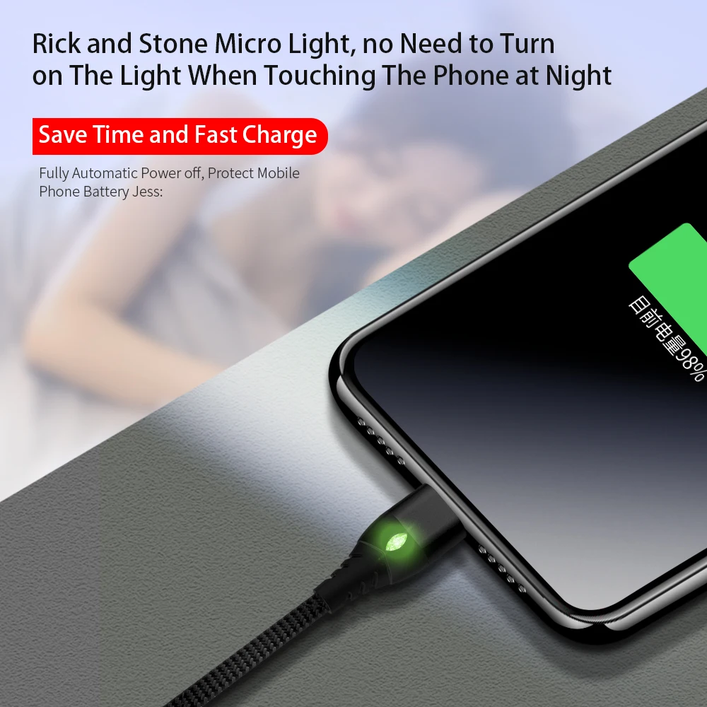 KingFriend Магнитный Micro USB кабель для iphone samsung type C быстрое зарядное устройство Магнитный зарядный адаптер usb type C кабель для мобильного телефона
