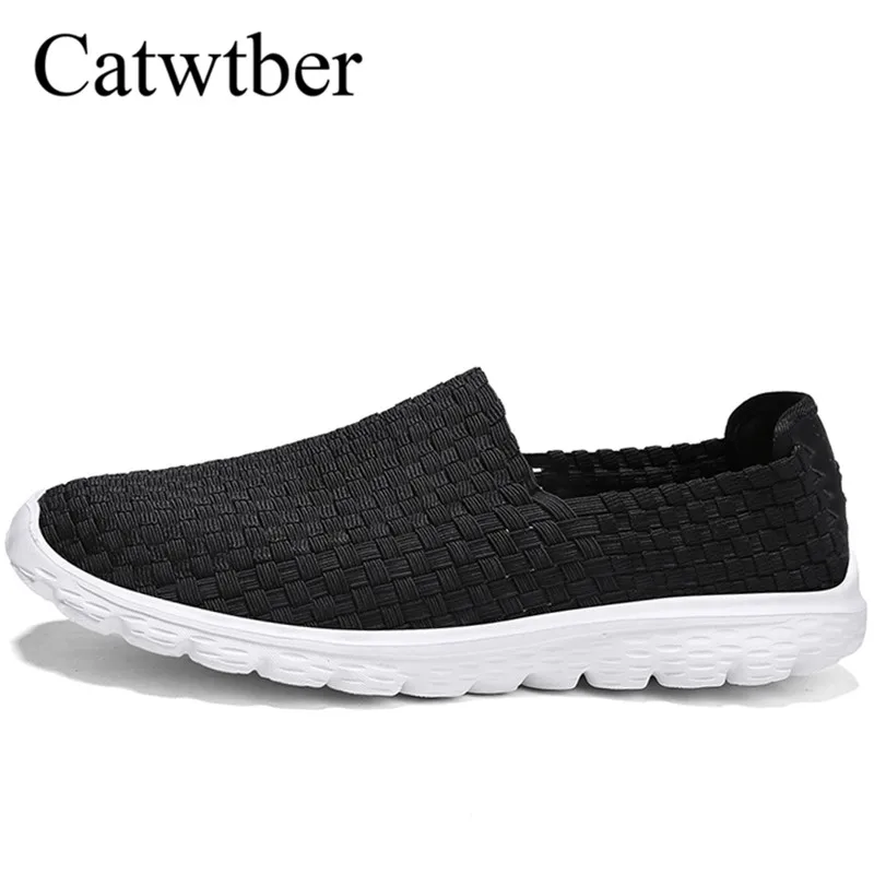 Catwtber Flats Moccasins Casual Shoes Summer Breathable Handmade Men Woven Fashion Comfortable Lightweight Loafers | Обувь