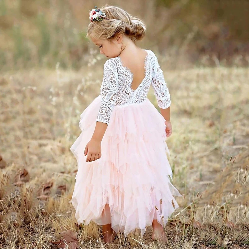 Keelorn Kids Girls Dress Baby Girl Birthday Party Dresses Children Fancy Princess Ball Gown Wedding Clothes | Детская одежда и